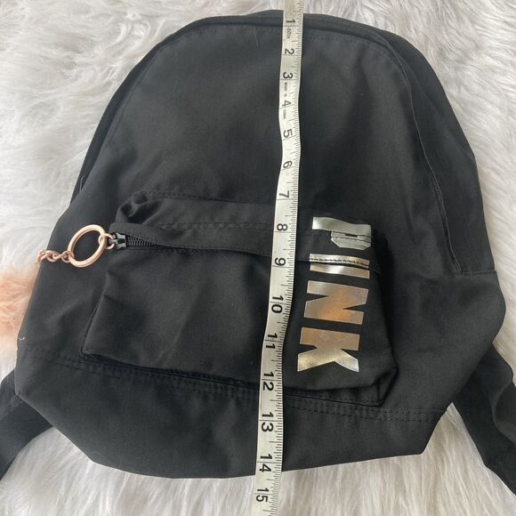 Victoria\'s Secret Mini Backpack PINK Pom Pom Bling Preppy Punk Limited Ed NWOT main image 6